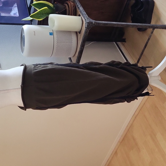 Circus Hotel Green Drawstring Midi Skirt Fleece Wool - Picture 4 of 15